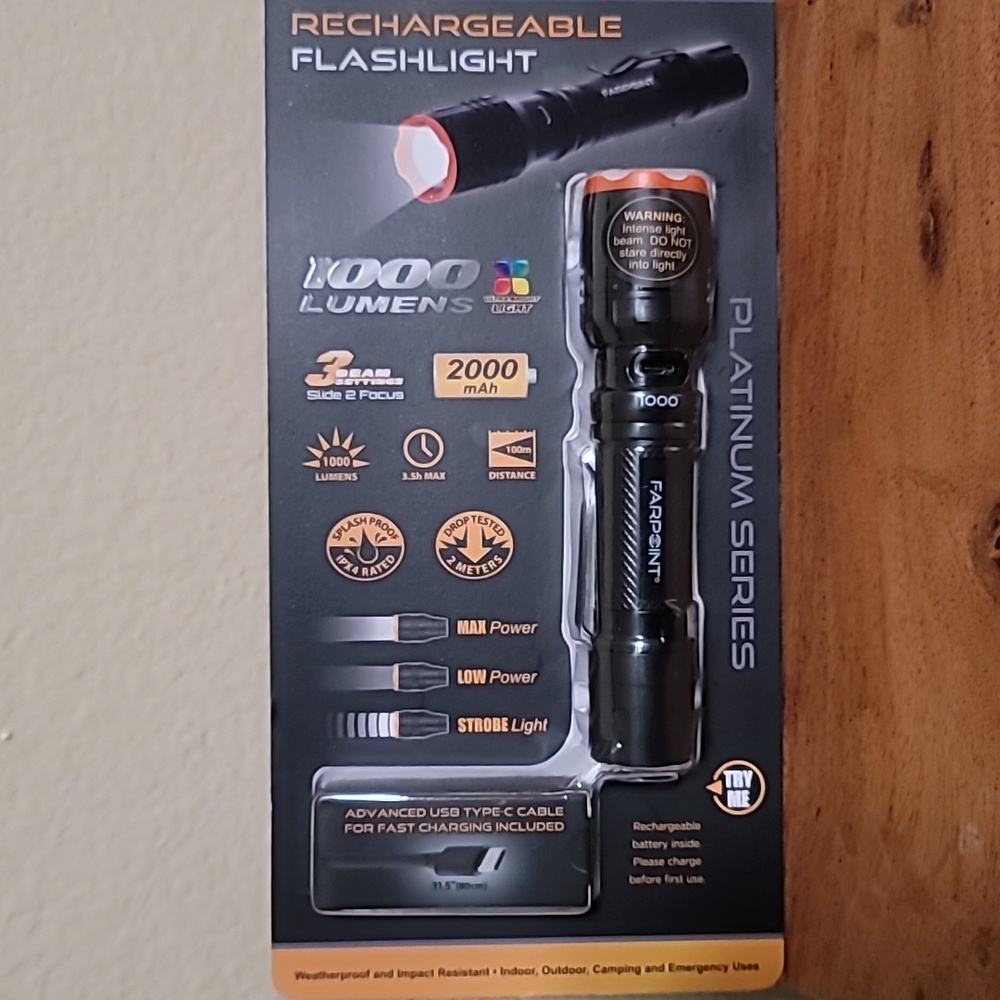 Rechargeable Flashlight - Picture 3 of 4